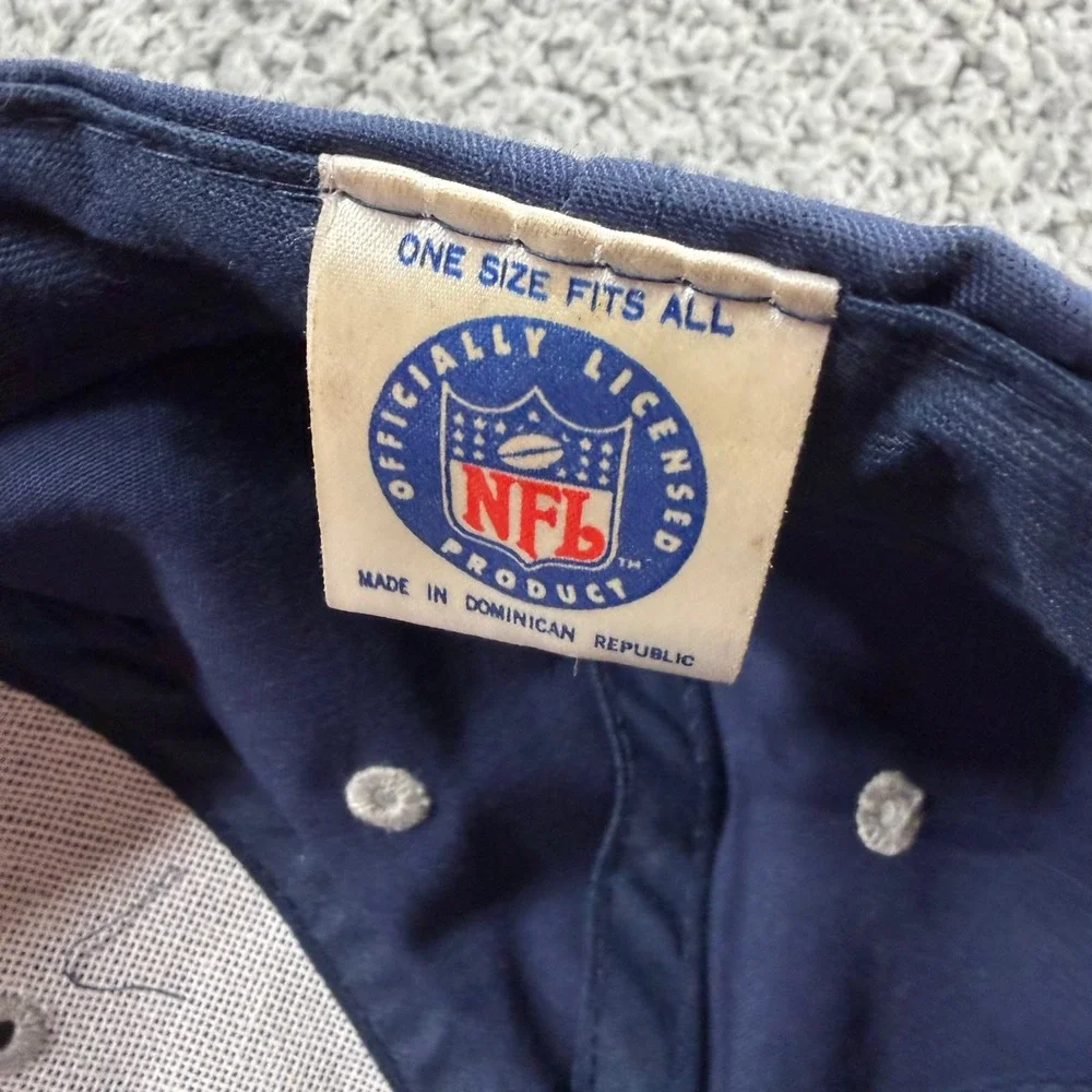 Vintage Logo Athletic Dallas‎ Cowboys Hat Navy Tan Snapback NFL Star Cap